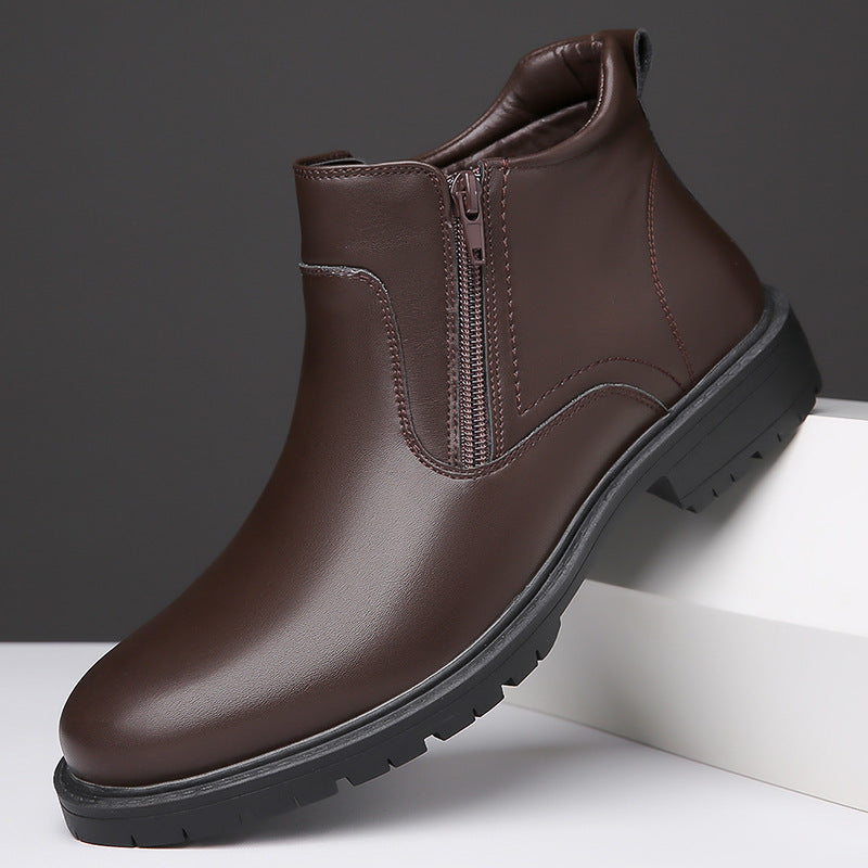 Chaussures Montantes en Cuir pour Hommes – Style Décontracté et Élégance Durable.