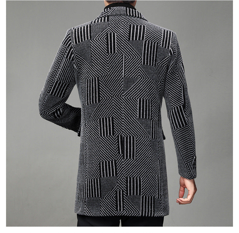 Manteau géométrique moderne - Élégance et originalité