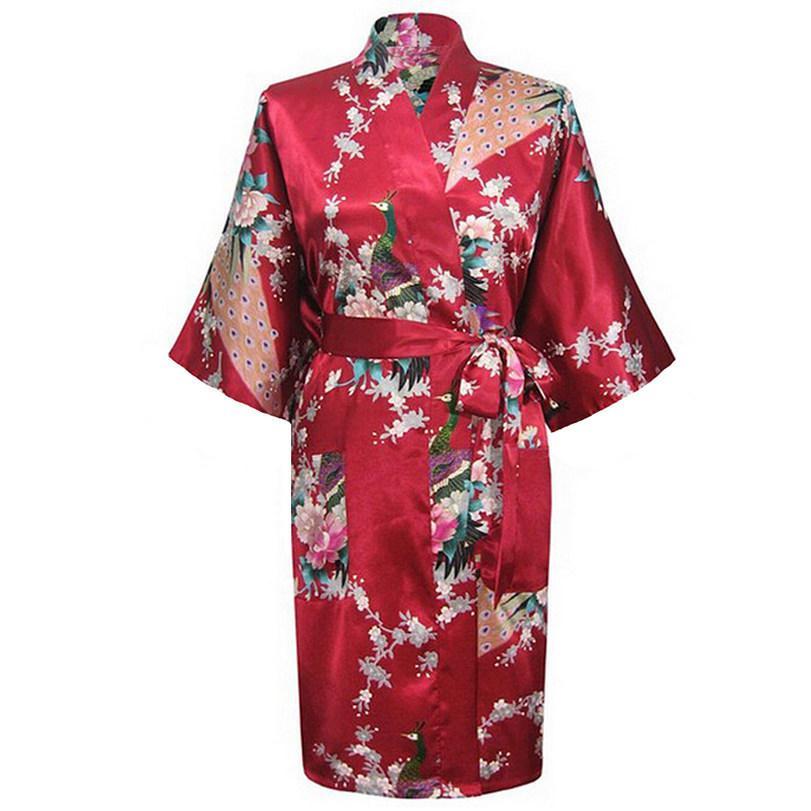 Kimono Satin Femme - Peignoir Élégant à Motifs Floraux.