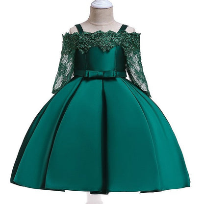 Robe de princesse en dentelle pour filles - Élégance intemporelle