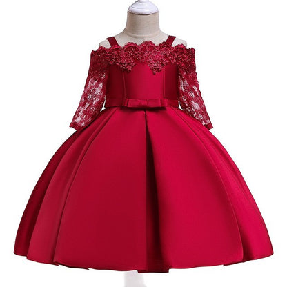 Robe de princesse en dentelle pour filles - Élégance intemporelle