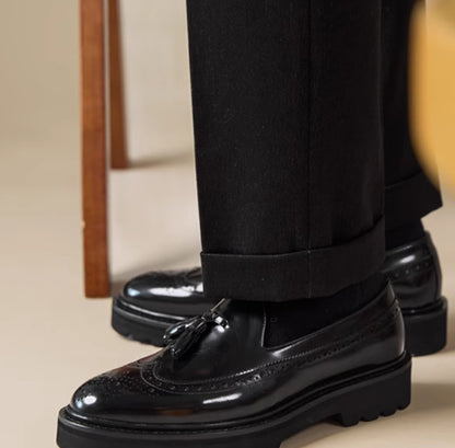 Chaussures en Cuir pour Hommes - Mode Décontractée et Taille Plus.