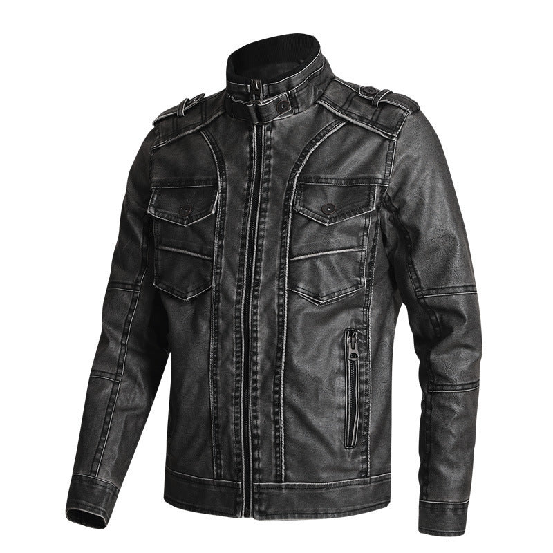 Veste en cuir rétro pour homme.