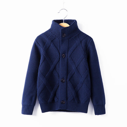 Gilet en Tricot pour Enfants - Cardigan à Col Montant