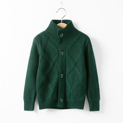 Gilet en Tricot pour Enfants - Cardigan à Col Montant