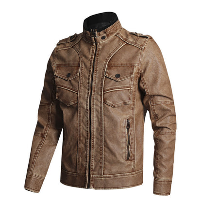 Veste en cuir rétro pour homme.