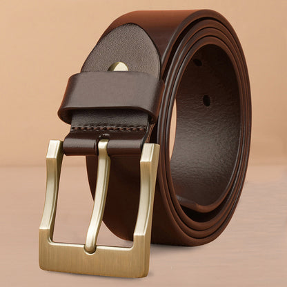 Ceinture Hommes en Cuir Véritable - Boucle à Ardillon Business Casual