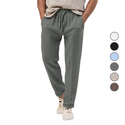 Pantalon Décontracté en Coton Léger pour Homme - Confort et Style Estival.