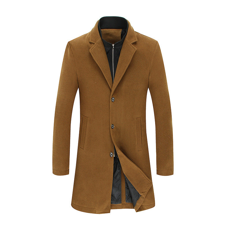 Manteau Long Camel Élégant - Style et Confort.