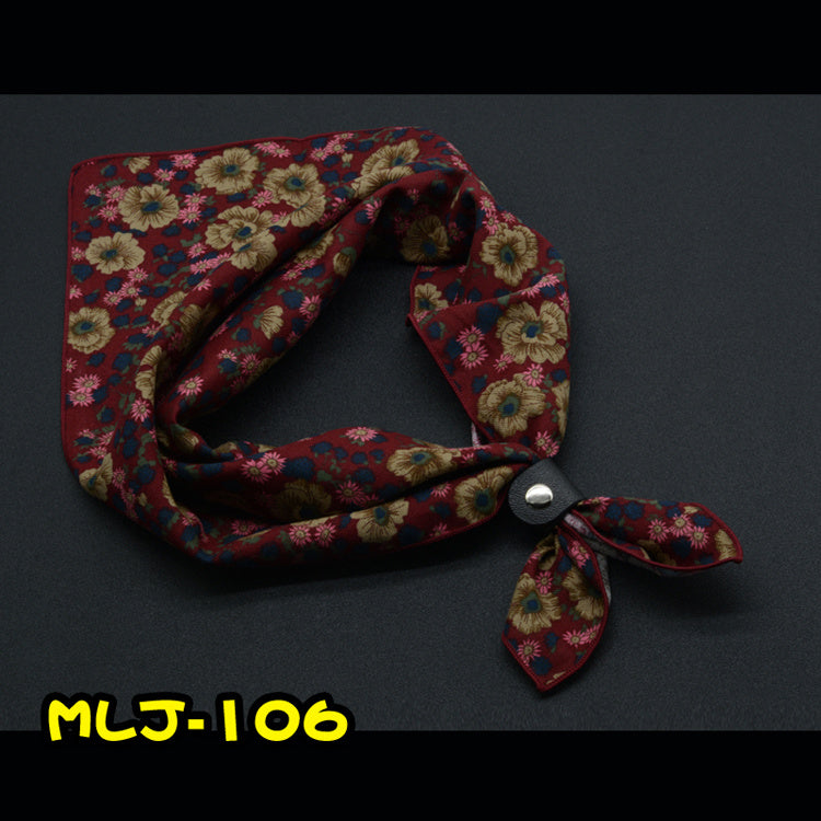 Foulard de costume rétro à fleurs – Élégance et originalité