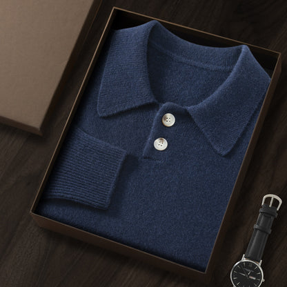 Pull Polo en Cachemire Doux – Élégance Décontractée pour Toutes Occasions.