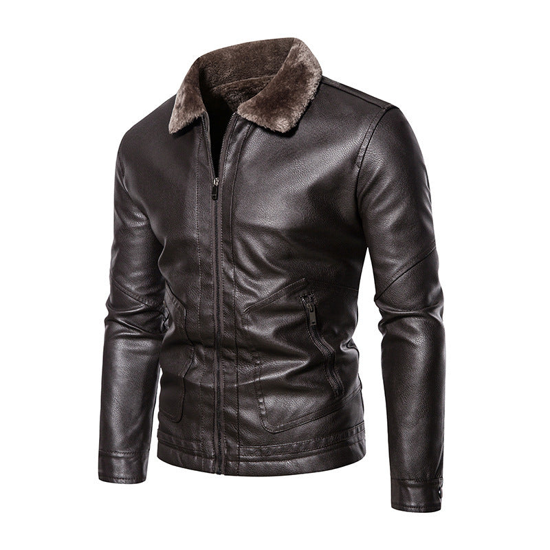 Blouson aviateur en cuir pour homme – Élégance intemporelle et chaleur optimale