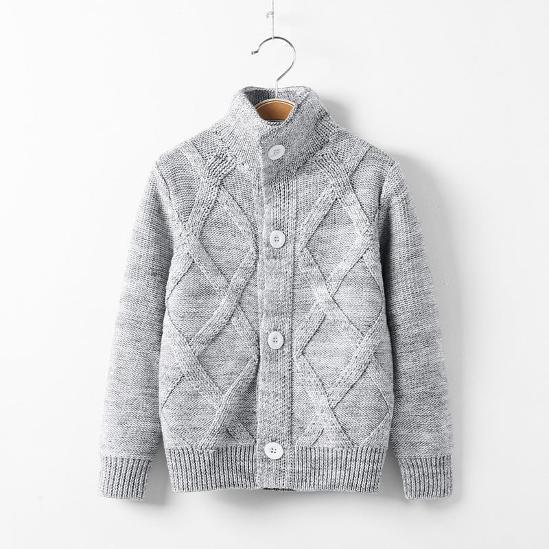 Gilet en Tricot pour Enfants - Cardigan à Col Montant