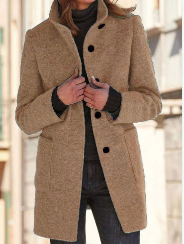 Manteau élégant en laine pour femme - Chic et intemporel.