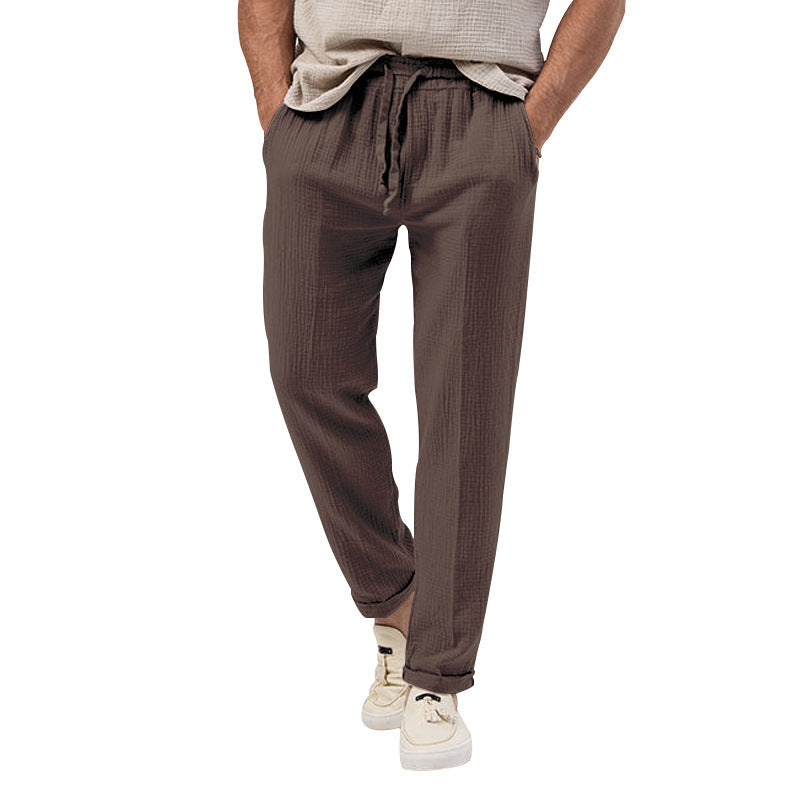 Pantalon Décontracté en Coton Léger pour Homme - Confort et Style Estival.