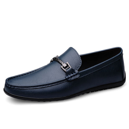 Chaussures décontractées en cuir véritable pour hommes – Semelle souple et qualité supérieure.