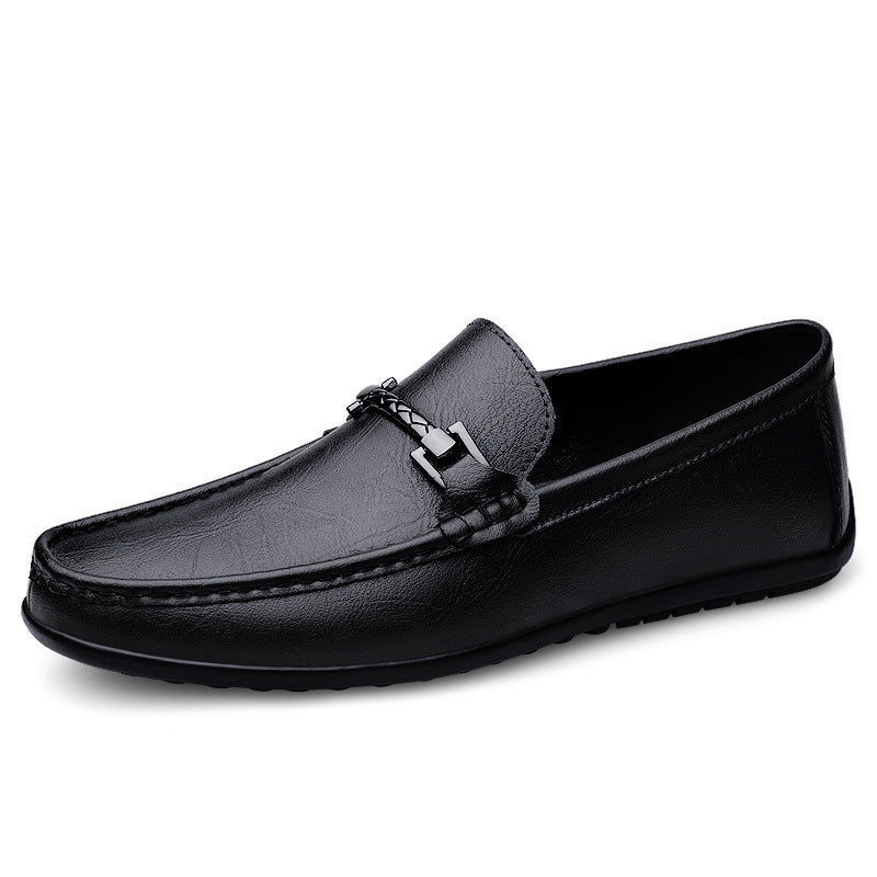 Chaussures décontractées en cuir véritable pour hommes – Semelle souple et qualité supérieure.