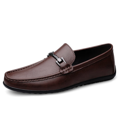 Chaussures décontractées en cuir véritable pour hommes – Semelle souple et qualité supérieure.