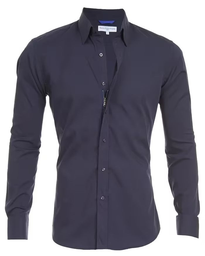 Chemise Classique Homme à Manches Longues - Élégance et Confort.