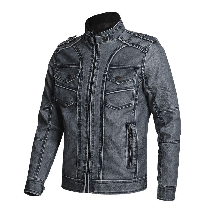 Veste en cuir rétro pour homme.