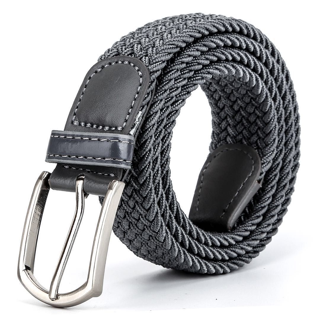 Ceinture Décontractée en Toile Tressée Extensible pour Hommes - Style Rétro et Élégance