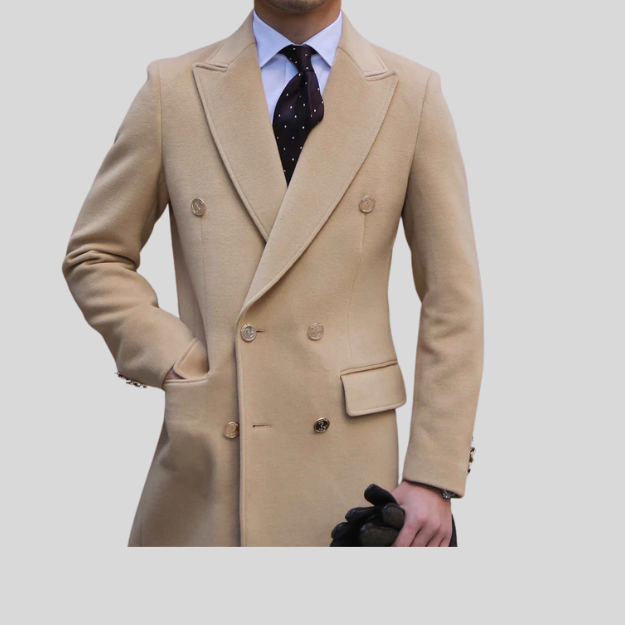 Manteau Long Double Boutonnage - Élégance Intemporelle.