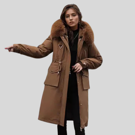 Parka Longue en Coton pour Femme - Manteau Trench Élégant et Confortable.