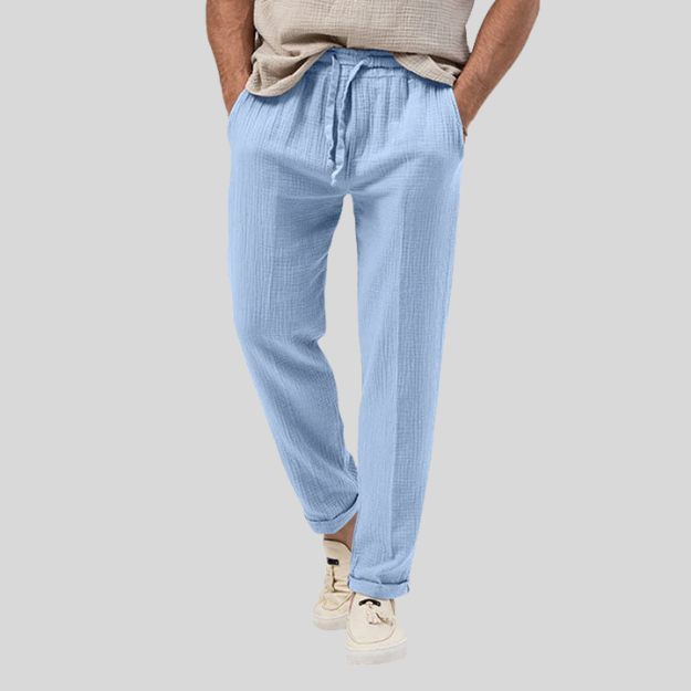 Pantalon Décontracté en Coton Léger pour Homme - Confort et Style Estival.