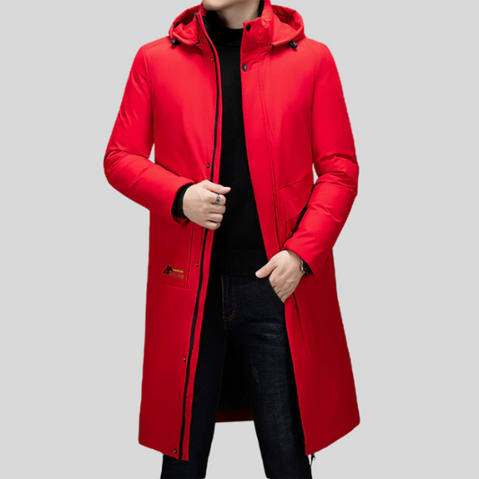 Manteau Long en Duvet Ultra-Chaud pour Homme - Style Élégant et Confort Optimal.