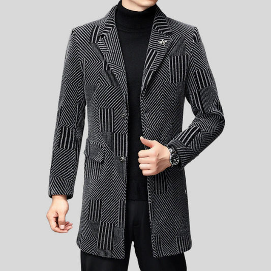 Manteau géométrique moderne - Élégance et originalité