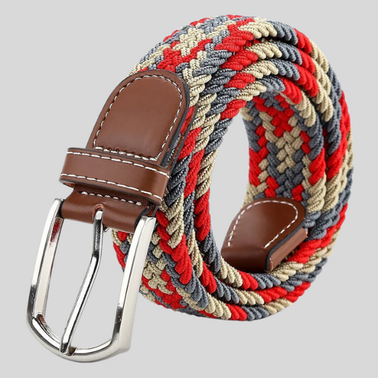 Ceinture Décontractée en Toile Tressée Extensible pour Hommes - Style Rétro et Élégance