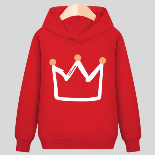 Sweat-shirt Enfant à Capuche - Motif Couronne Chic