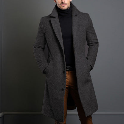 Manteau long élégant pour homme - Style intemporel et confort optimal