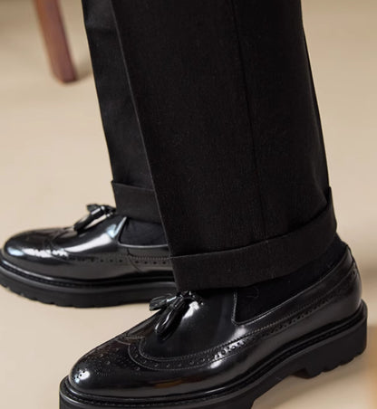 Chaussures en Cuir pour Hommes - Mode Décontractée et Taille Plus.