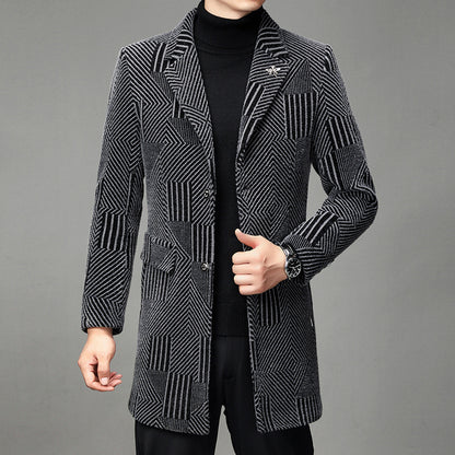 Manteau géométrique moderne - Élégance et originalité