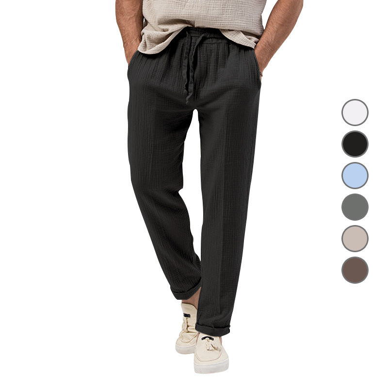 Pantalon Décontracté en Coton Léger pour Homme - Confort et Style Estival.