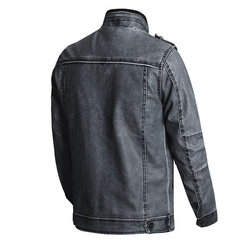 Veste en cuir rétro pour homme.