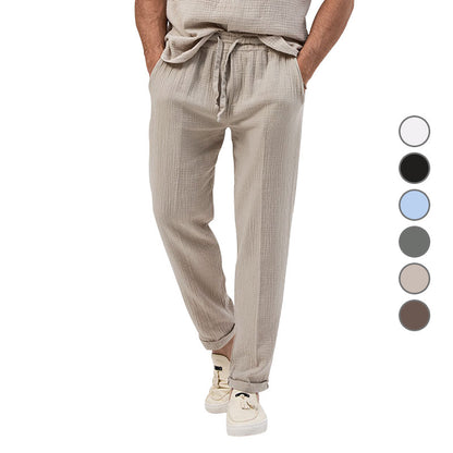 Pantalon Décontracté en Coton Léger pour Homme - Confort et Style Estival.