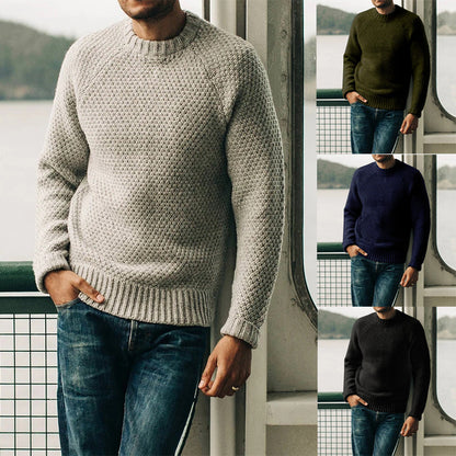 Pull classique en maille pour homme - Élégance et chaleur au quotidien.