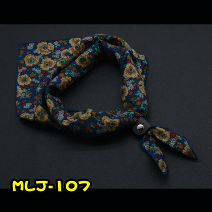 Foulard de costume rétro à fleurs – Élégance et originalité