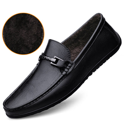 Chaussures décontractées en cuir véritable pour hommes – Semelle souple et qualité supérieure.