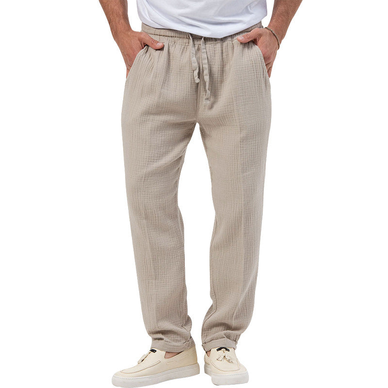 Pantalon Décontracté en Coton Léger pour Homme - Confort et Style Estival.