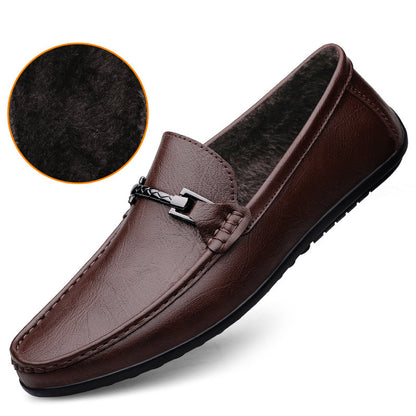 Chaussures décontractées en cuir véritable pour hommes – Semelle souple et qualité supérieure.