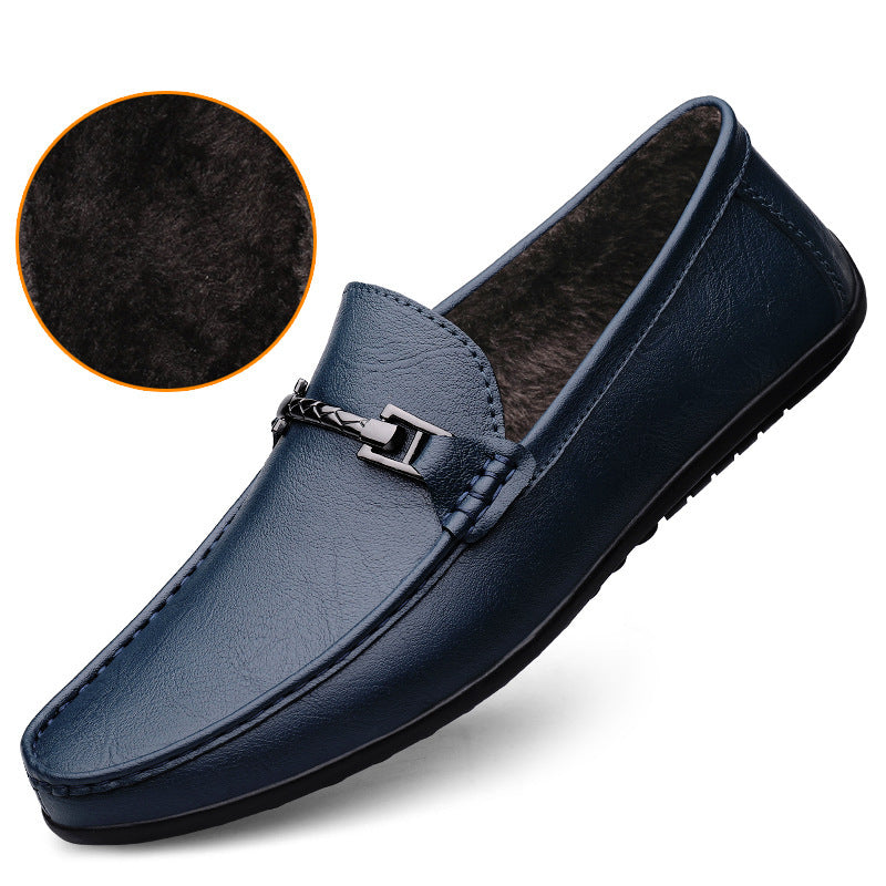 Chaussures décontractées en cuir véritable pour hommes – Semelle souple et qualité supérieure.