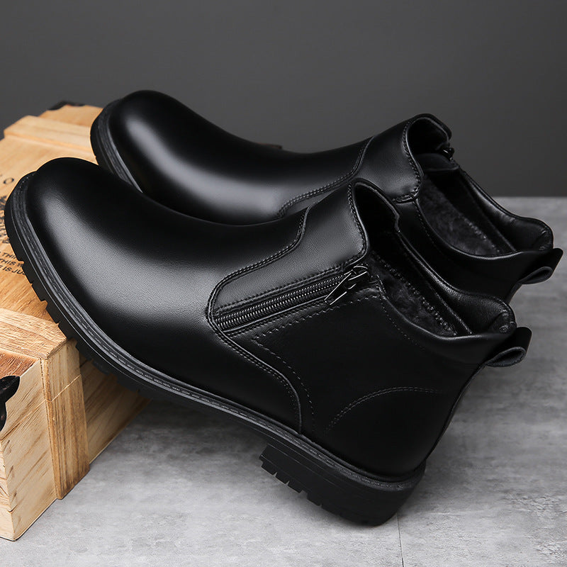 Chaussures Montantes en Cuir pour Hommes – Style Décontracté et Élégance Durable.