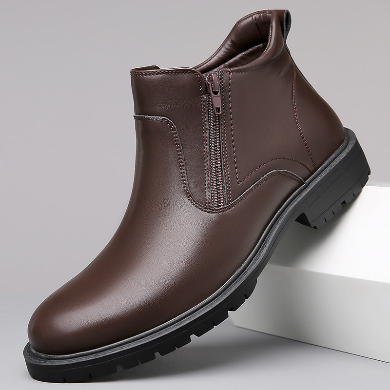 Chaussures Montantes en Cuir pour Hommes – Style Décontracté et Élégance Durable.