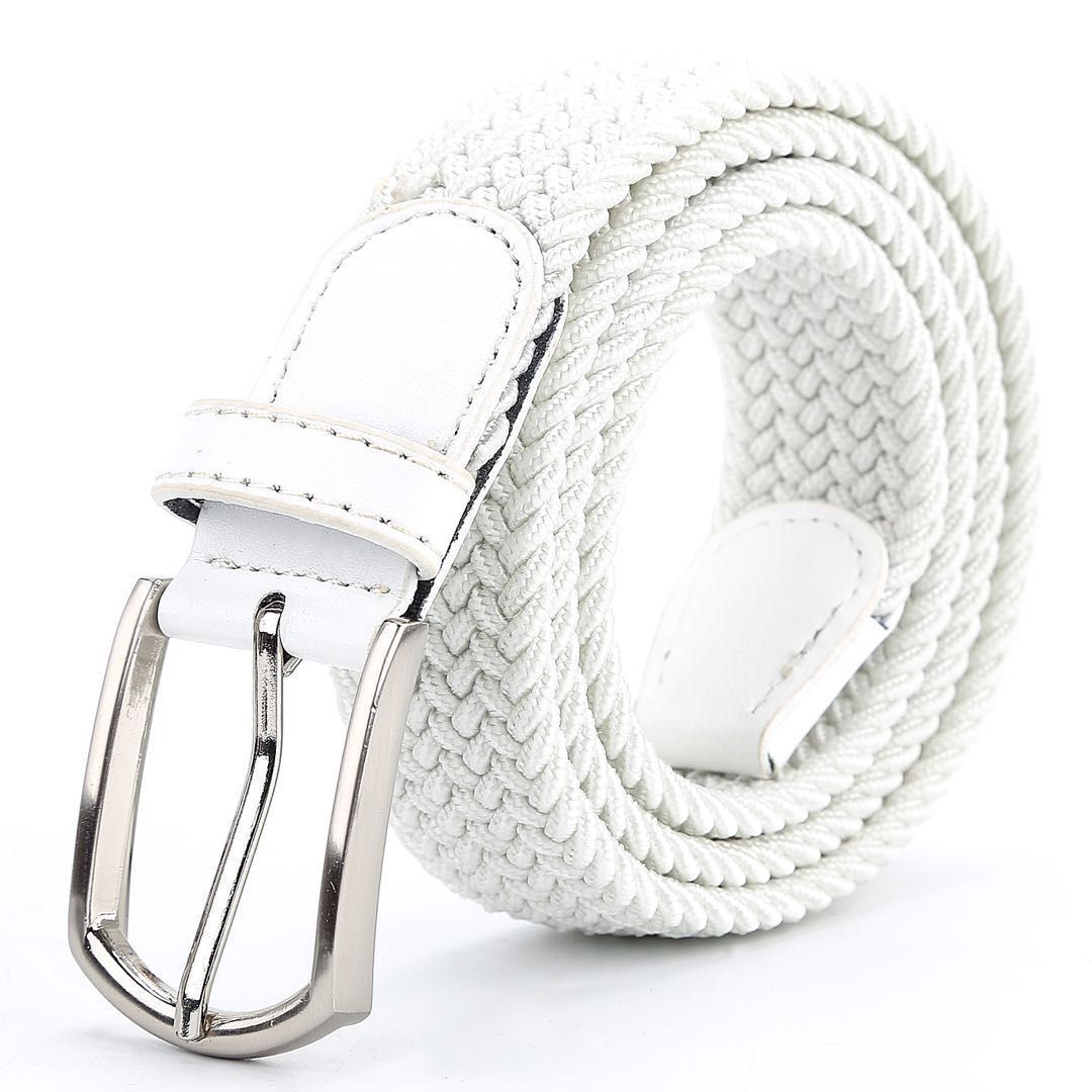 Ceinture Décontractée en Toile Tressée Extensible pour Hommes - Style Rétro et Élégance