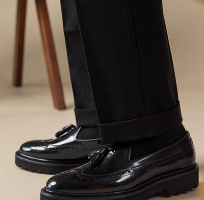 Chaussures en Cuir pour Hommes - Mode Décontractée et Taille Plus.