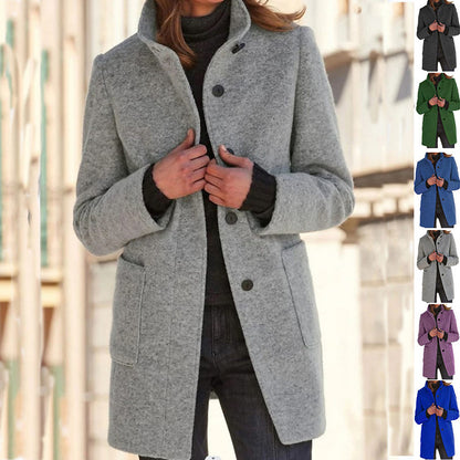 Manteau élégant en laine pour femme - Chic et intemporel.