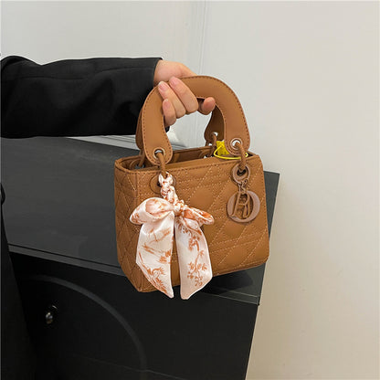 Sac à main en PU avec foulard décoratif – Élégance et polyvalence intemporelle